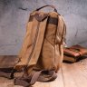 Рудий чоловічий текстильний рюкзак на дві блискавки Vintage (2421257) - 8