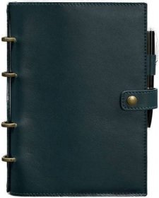 Кожаный блокнот (Софт-бук) в зеленом цвете с датированным блоком - BlankNote (42659)
