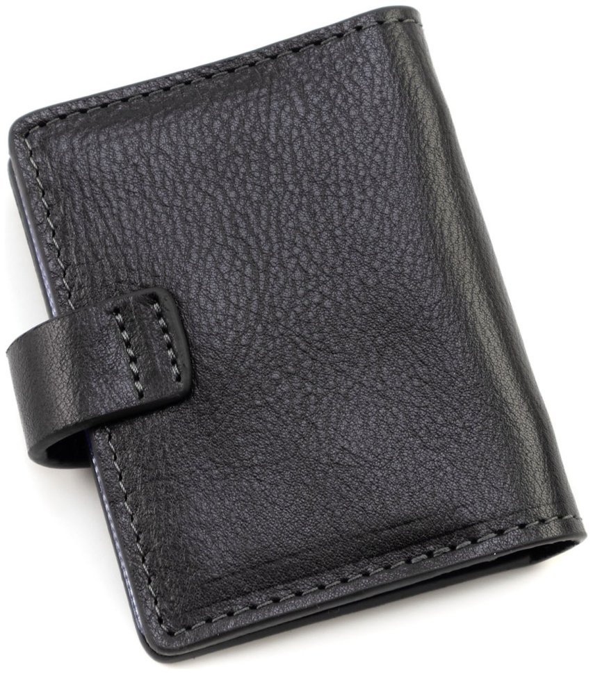 Кредитница из итальянской кожи Sorento на 20+3 карт Grande Pelle 82759 черного цвета modnotak фото №3