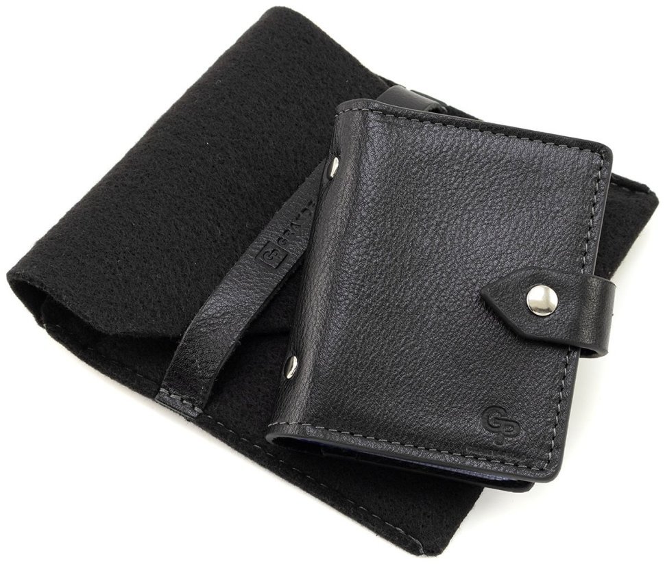 Кредитница из итальянской кожи Sorento на 20+3 карт Grande Pelle 82759 черного цвета modnotak фото №8