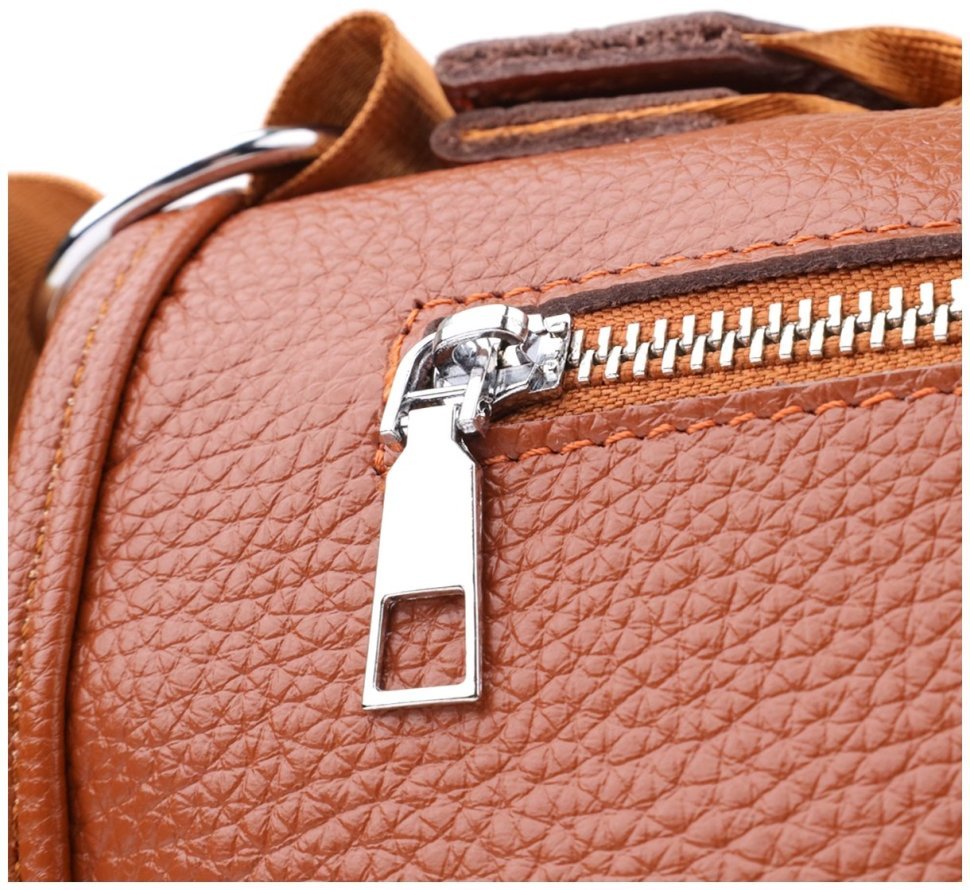 Напівкругла сумка зі шкіри флотар для жінок Vintage 103159 коричневого кольору фото №6 Напівкругла сумка зі шкіри флотар для жінок Vintage 103159 коричневого кольору modnotak фото №6