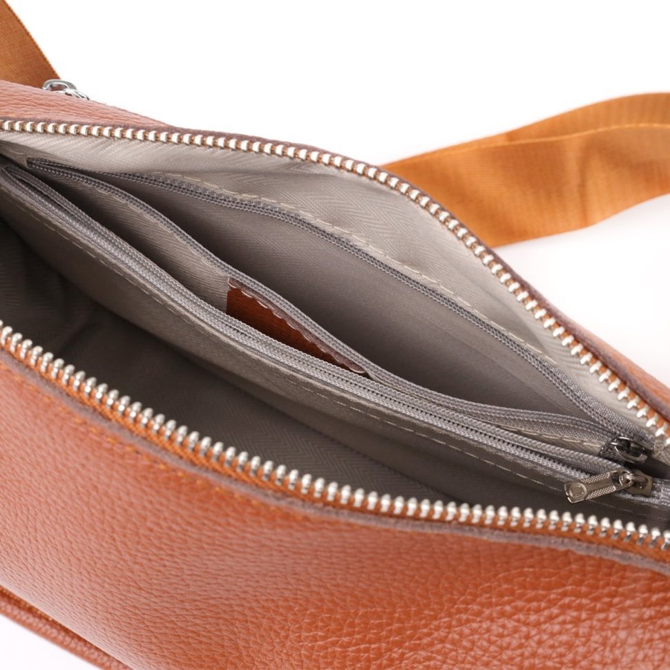 Напівкругла сумка зі шкіри флотар для жінок Vintage 103159 коричневого кольору фото №7 Напівкругла сумка зі шкіри флотар для жінок Vintage 103159 коричневого кольору modnotak фото №7