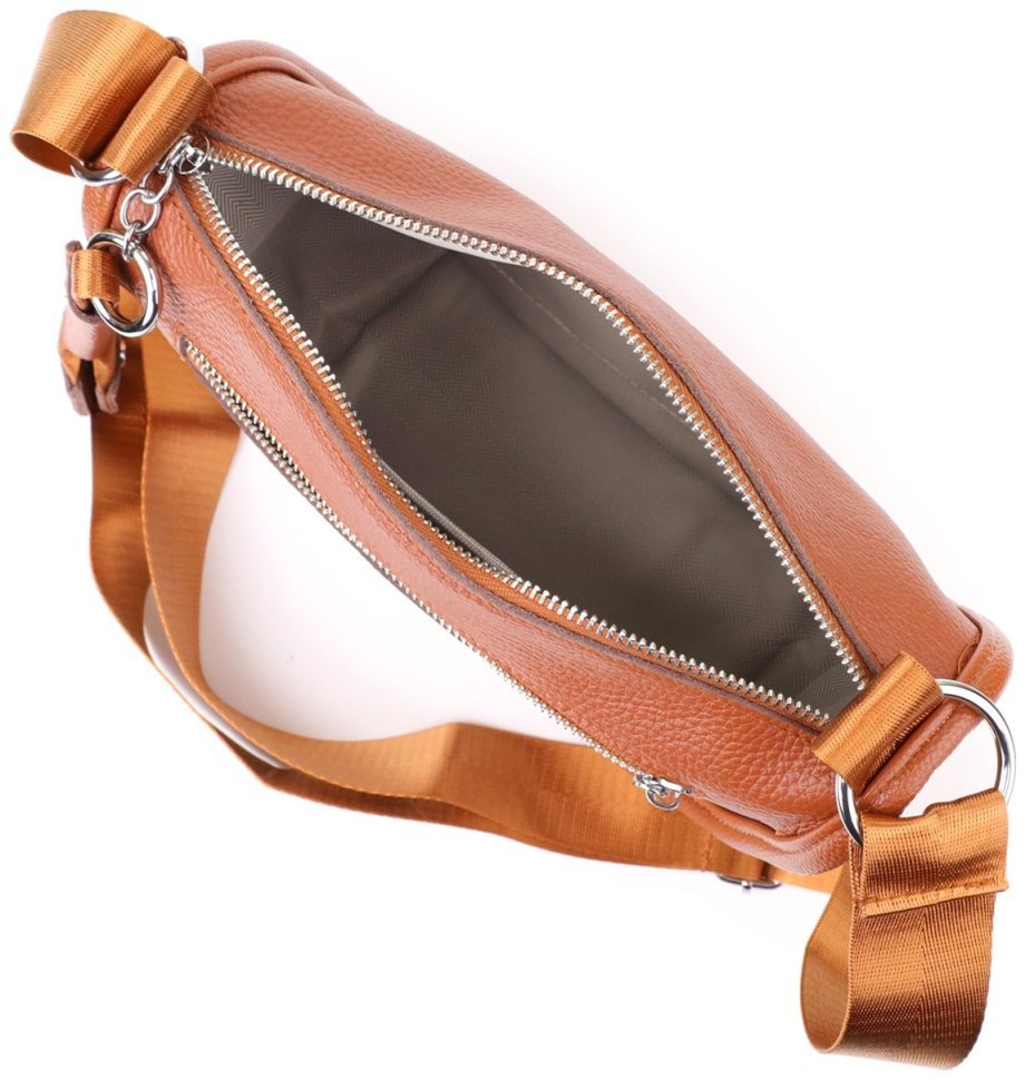 Напівкругла сумка зі шкіри флотар для жінок Vintage 103159 коричневого кольору фото №8 Напівкругла сумка зі шкіри флотар для жінок Vintage 103159 коричневого кольору modnotak фото №8