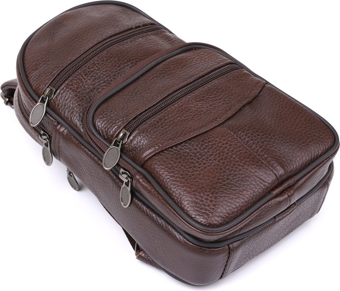 Сумка - рюкзак мужская через одно плечо коричневого цвета VINTAGE STYLE (14986)