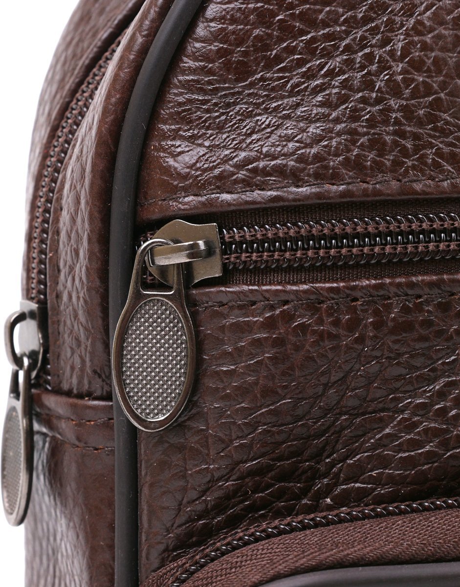 Сумка - рюкзак мужская через одно плечо коричневого цвета VINTAGE STYLE (14986)