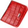 Маленький червоний жіночий гаманець із натуральної шкіри з тисненням під крокодила CANPELLINI (2421795) - 1