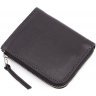 Чорний гаманець середнього розміру з натуральної шкіри Grande Pelle (13310) - 3