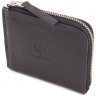Чорний гаманець середнього розміру з натуральної шкіри Grande Pelle (13310) - 1