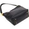 Женская сумка черного цвета из натуральной кожи с одной лямкой Vintage (2422109) - 3