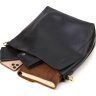 Жіноча сумка чорного кольору з натуральної шкіри з однією лямкою Vintage (2422109) - 6