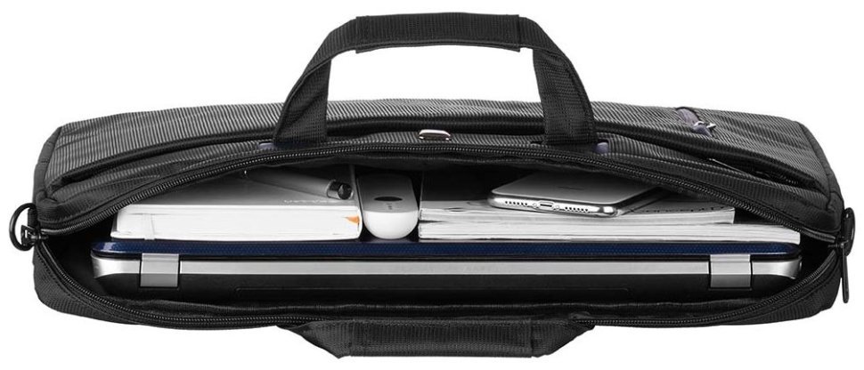 Черная сумка на повседнев из нейлона с отделением для ноутбука до 17" 2E Base Park 103459 modnotak фото №9