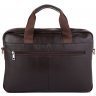 Мужская кожаная сумка для ноутбука в темно-коричневом цвете Tiding Bag (15749) - 4