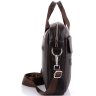 Мужская кожаная сумка для ноутбука в темно-коричневом цвете Tiding Bag (15749) - 5