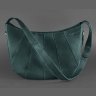 Женская сумка зеленого цвета из качественной кожи BlankNote Круассан (12648) - 3