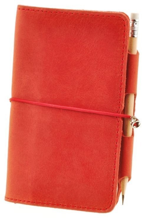 Женский кожаный блокнот (Софт-бук) с коралловой обложкой BlankNote (13659)