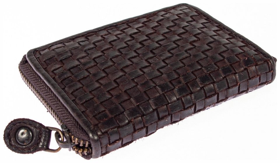 Компактний жіночий гаманець із плетеної шкіри коричневого кольору Ashwood D80 94059 (Великобританія) фото №5 Компактний жіночий гаманець із плетеної шкіри коричневого кольору Ashwood D80 94059 (Великобританія) modnotak фото №5