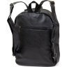 Черный рюкзак из кожзама с тиснением Vintage (20517) - 2