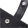 Чоловічий горизонтальний гаманець із натуральної шкіри чорного кольору на кнопці BOND (2422042) - 3