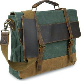 Сіра сумка-портфель з міцного текстилю Vintage (20061)
