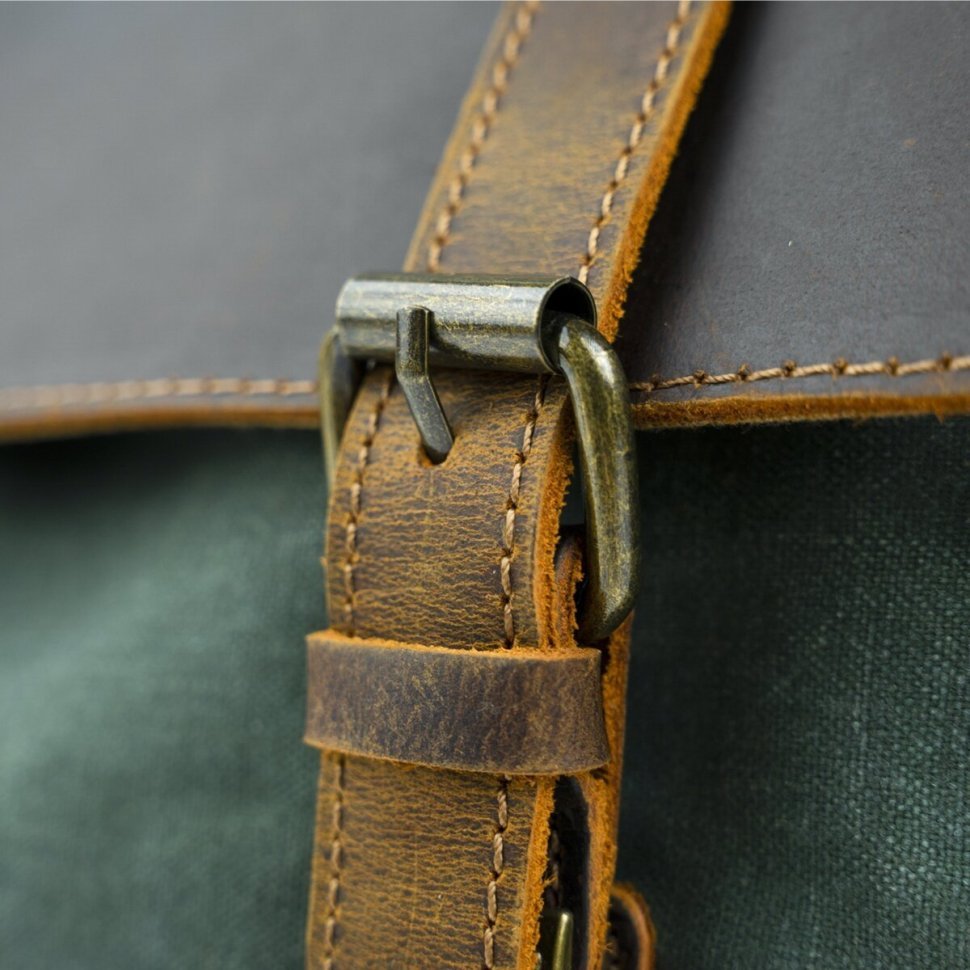 Серая сумка-портфель из прочного текстиля Vintage (20061)