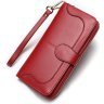 Красный женский кошелек-клатч из натуральной кожи с ремешком на запястье Vintage (20048) - 1