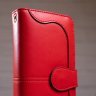Красный женский кошелек-клатч из натуральной кожи с ремешком на запястье Vintage (20048) - 5