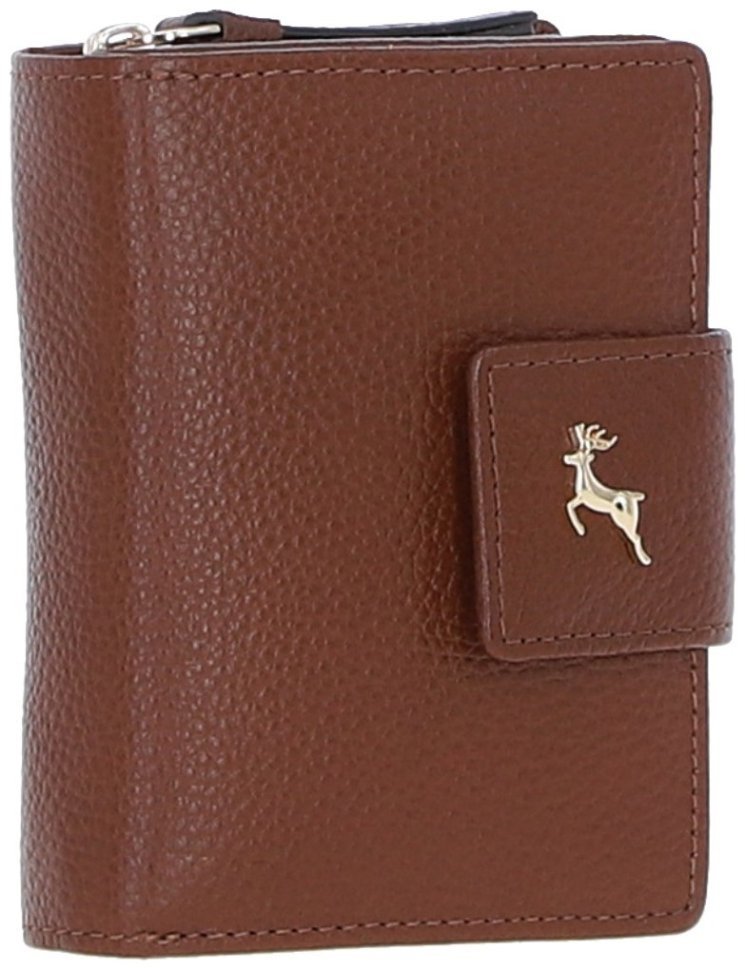 Коричневый женский кошелек из фактурной кожи с RFID защитой Ashwood 94459 фото №1 Коричневый женский кошелек из фактурной кожи с RFID защитой Ashwood 94459 modnotak фото №1