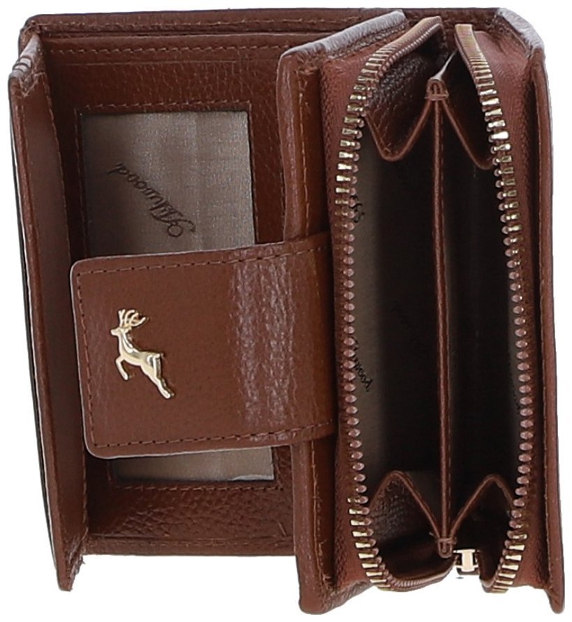 Коричневый женский кошелек из фактурной кожи с RFID защитой Ashwood 94459 фото №3 Коричневый женский кошелек из фактурной кожи с RFID защитой Ashwood 94459 modnotak фото №3