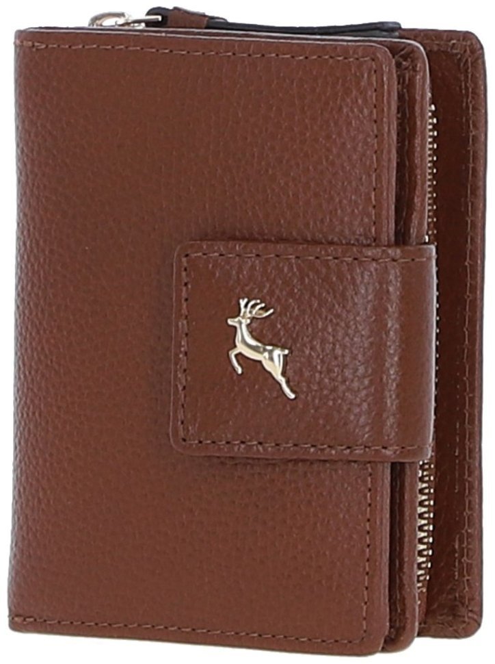 Коричневый женский кошелек из фактурной кожи с RFID защитой Ashwood 94459 фото №4 Коричневый женский кошелек из фактурной кожи с RFID защитой Ashwood 94459 modnotak фото №4