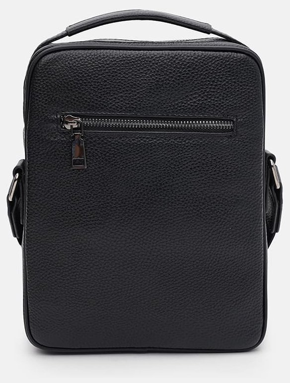 Сумка барсетка для мужчин из кожи флотар через плечо Borsa Leather 104559 черного цвета фото №3 Сумка барсетка для мужчин из кожи флотар через плечо Borsa Leather 104559 черного цвета modnotak фото №3