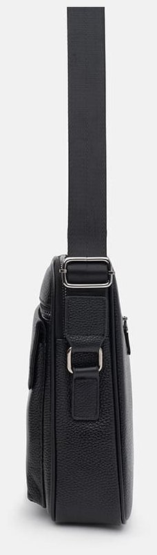 Сумка барсетка для мужчин из кожи флотар через плечо Borsa Leather 104559 черного цвета фото №4 Сумка барсетка для мужчин из кожи флотар через плечо Borsa Leather 104559 черного цвета modnotak фото №4