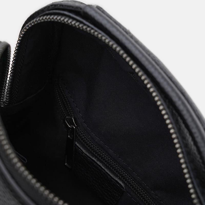 Сумка барсетка для мужчин из кожи флотар через плечо Borsa Leather 104559 черного цвета фото №5 Сумка барсетка для мужчин из кожи флотар через плечо Borsa Leather 104559 черного цвета modnotak фото №5