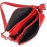 Червона жіноча сумка-кроссбоді з натуральної шкіри на блискавці KARYA (2420845) - 4