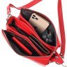 Красная женская сумка-кроссбоди из натуральной кожи на молнии KARYA (2420845) - 5