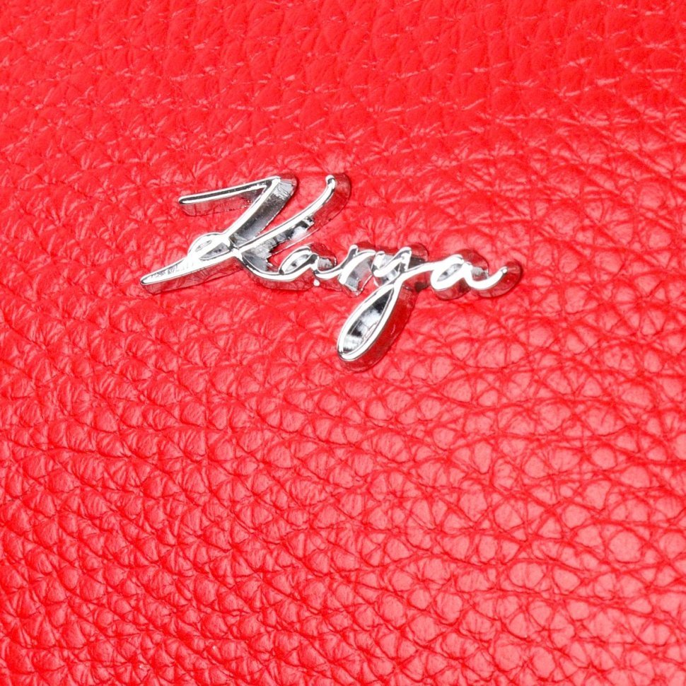 Червона жіноча сумка-кроссбоді з натуральної шкіри на блискавці KARYA (2420845)
