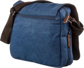 Синя текстильна сумка для ноутбука через плече Vintage (20189)