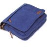 Синяя текстильная сумка для ноутбука через плечо Vintage (20189) - 6