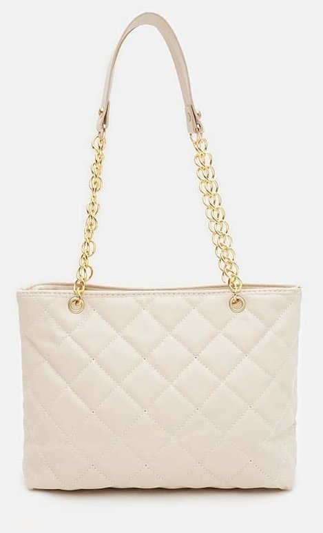 Стильная вместительная женская сумка из кожзама с ручками Monsen 94659 белого цвета modnotak фото №3