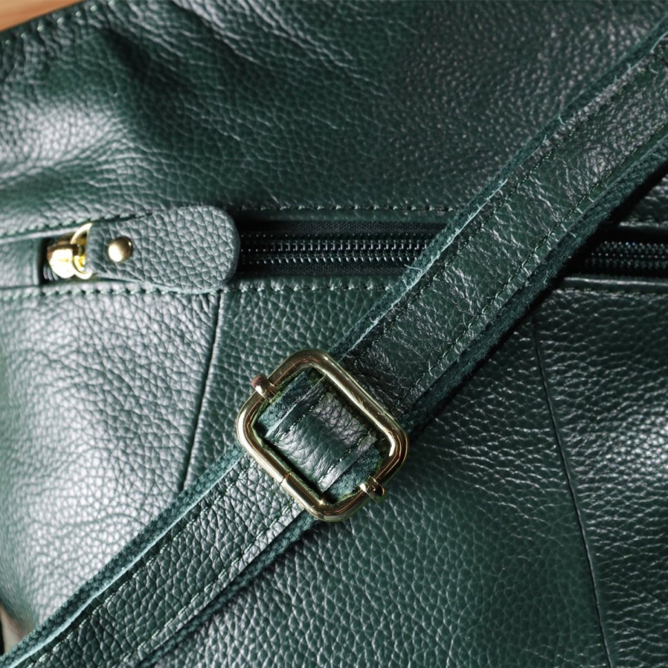 Компактная кожаная женская сумка через плечо Vintage 94859 зелёного цвета modnotak фото №8