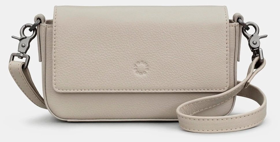 Женская кожаная сумочка кроссбоди в сером цвете Yoshi YB260 Palmer 94959 (Великобритания) modnotak фото №1