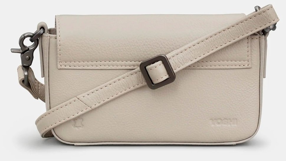 Женская кожаная сумочка кроссбоди в сером цвете Yoshi YB260 Palmer 94959 (Великобритания) modnotak фото №2