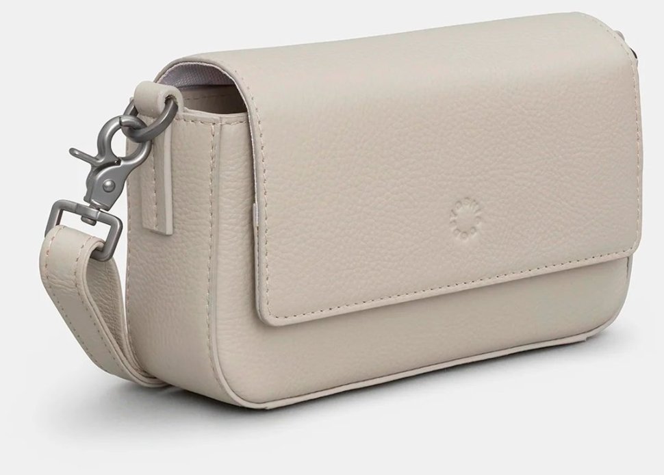 Женская кожаная сумочка кроссбоди в сером цвете Yoshi YB260 Palmer 94959 (Великобритания) modnotak фото №3