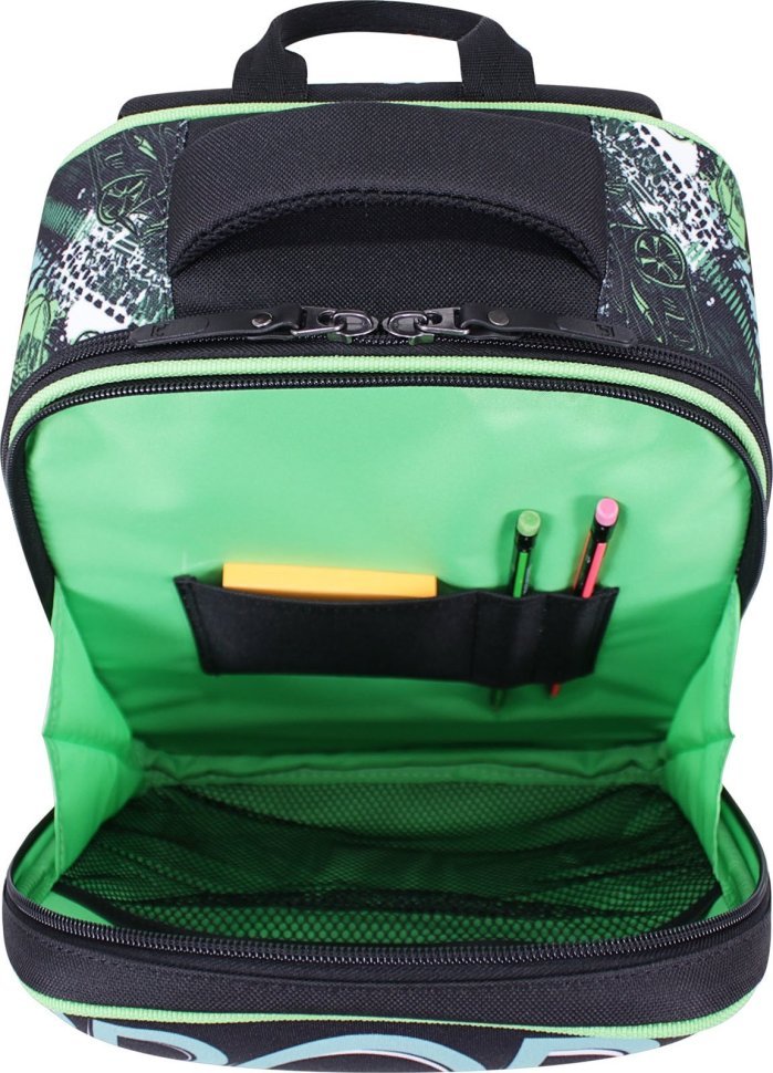 Чорний шкільний рюкзак для хлопчика із зносостійкого текстилю Bagland (55359)