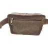 Кожаная мужская сумка на пояс коричневого цвета VATTO (11801) - 6