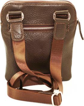  Коричневая мужская сумка из натуральной фактурной кожи VATTO (12100) - 2