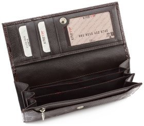 Лаковий гаманець на кнопці з блоком для карток KARYA (16146)