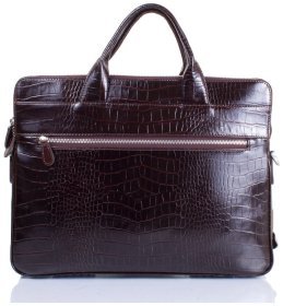 Повседневная мужская сумка через плечо для ноутбука и документов Desisan 106959 из кожи под фактуру кроко
