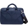 Кожаная сумка для ноутбука 13 дюймов в синем цвете Issa Hara (21159) - 1