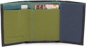 Шкіряний жіночий гаманець чорного кольору на магніті ST Leather 1767259