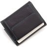 Женский кожаный кошелек черного цвета на магните ST Leather 1767259 - 3